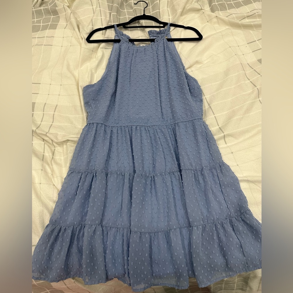 Flattering blue dress from Altard state